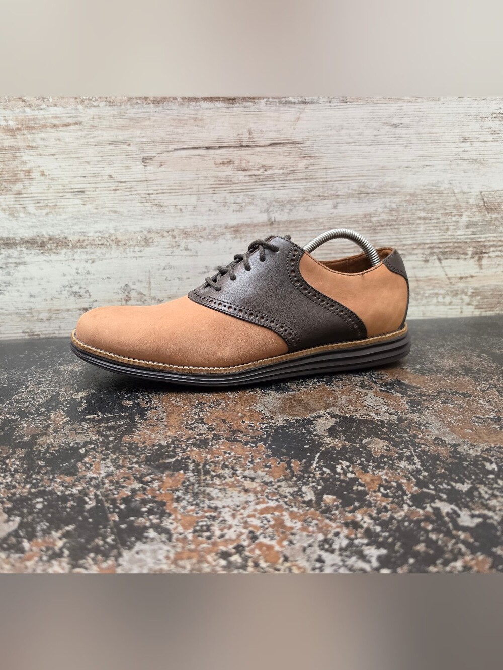 Mens Cole Haan Zerogrand Saddle Oxford Shoes Sz 9 M Used C24913